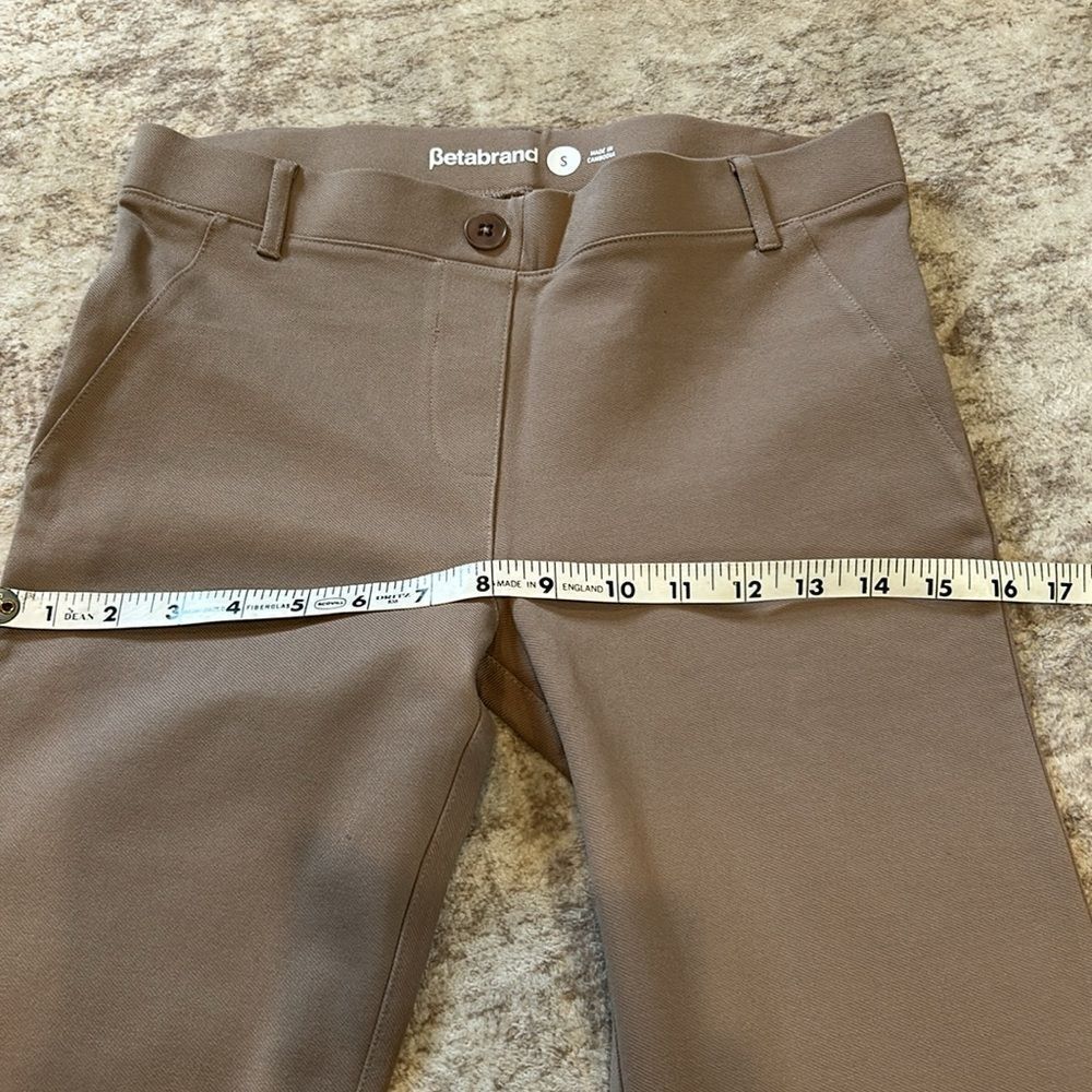 Betabrand Taupe Pants stretchy size small looks new - Picture 6 of 8